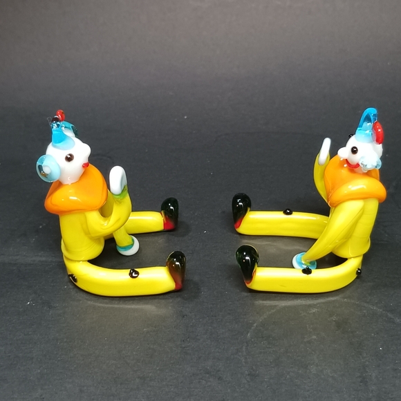Two Miniature Murano Handblown Glass Clowns 🤡 - Picture 2 of 5